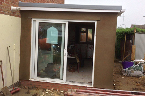 An image of a newly built house extension.