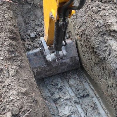 An image of some house foundations being dug