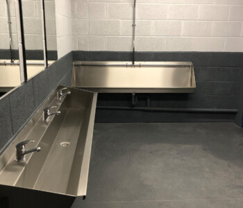 An image of a bathroom we refurbished