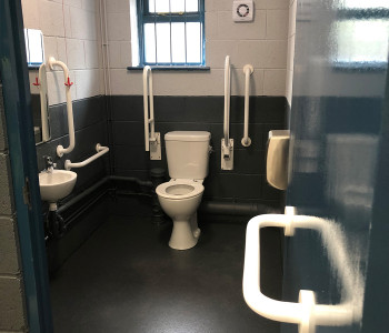 An image of a bathroom we refurbished