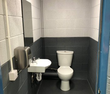 An image of a bathroom we refurbished